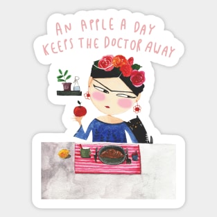 Frida Kahlo, healthy girl Sticker